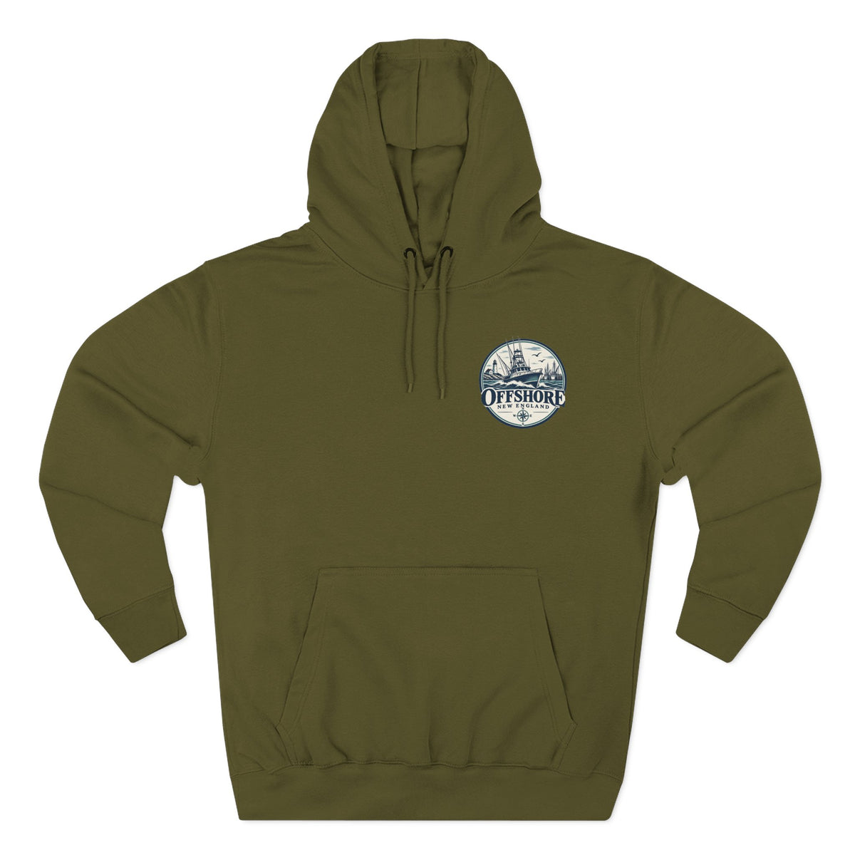 Offshore New England Hoodie — Nautical Fishing Boat Graphic