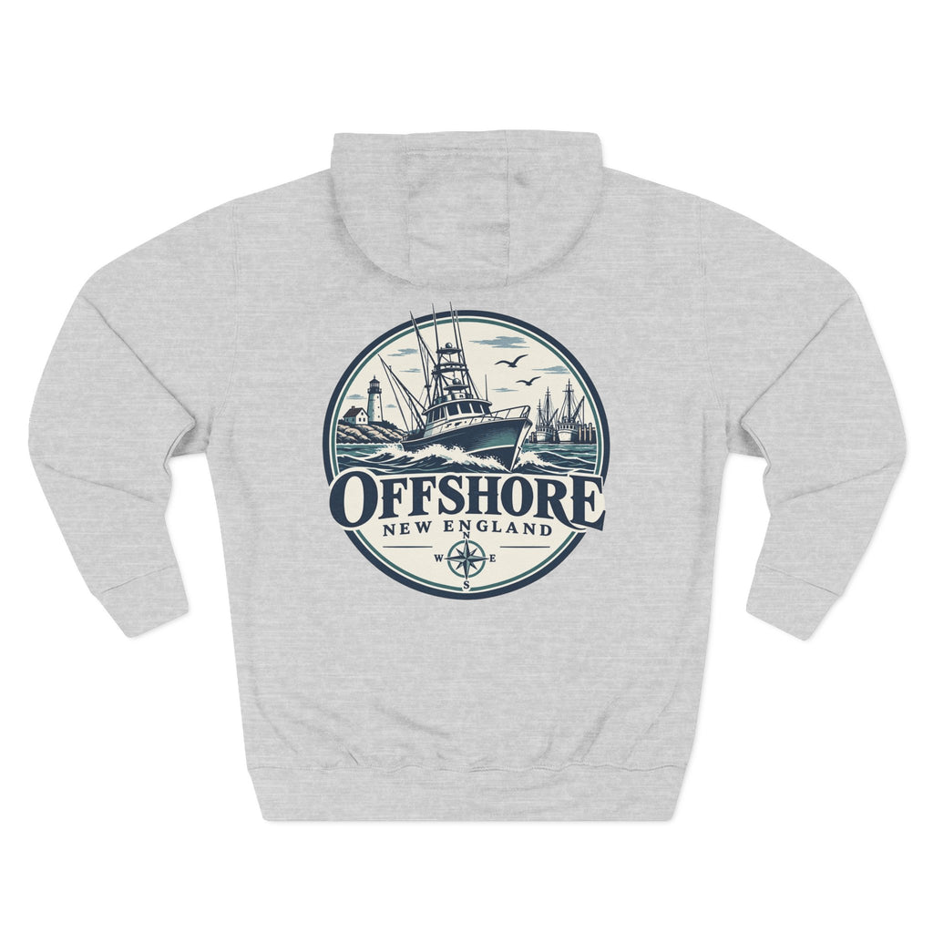 Offshore New England Hoodie — Nautical Fishing Boat Graphic