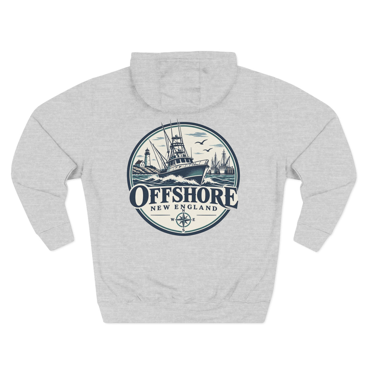 Offshore New England Hoodie — Nautical Fishing Boat Graphic