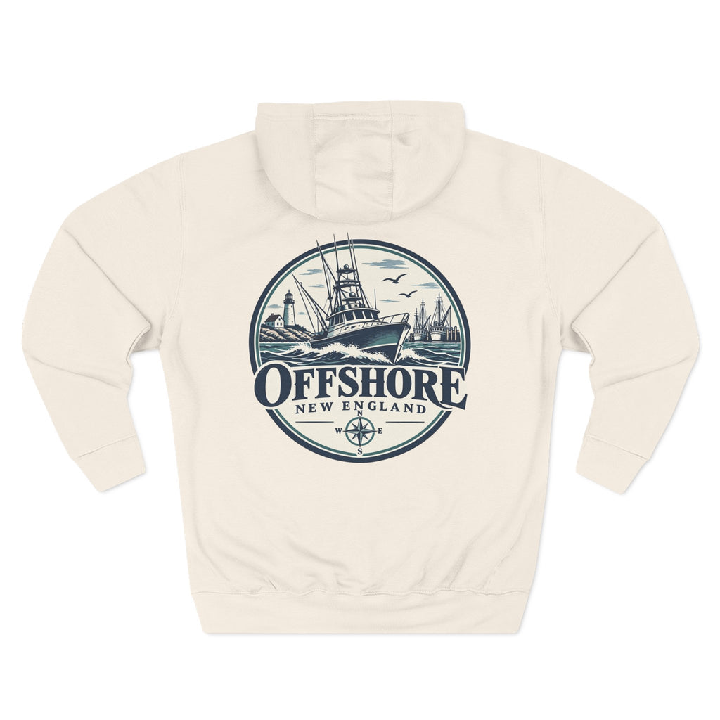 Offshore New England Hoodie — Nautical Fishing Boat Graphic