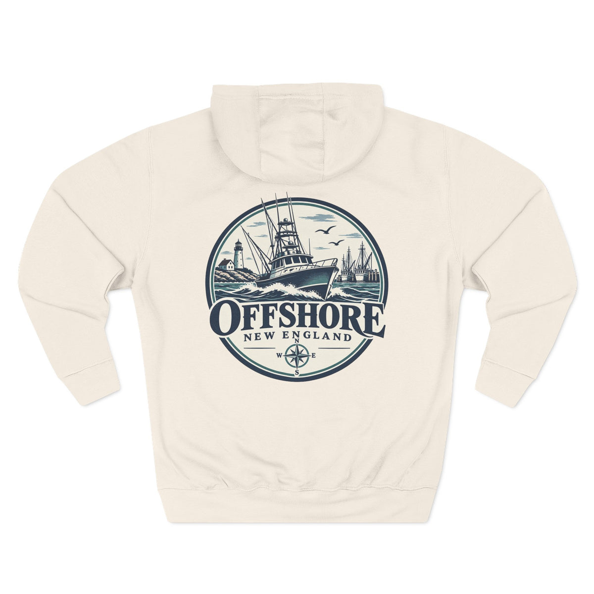 Offshore New England Hoodie — Nautical Fishing Boat Graphic