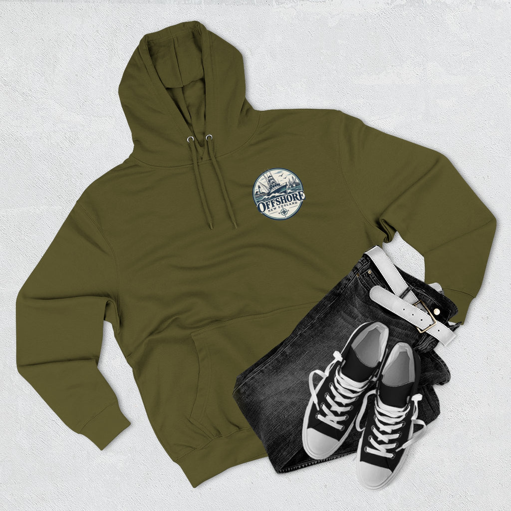 Offshore New England Hoodie — Nautical Fishing Boat Graphic