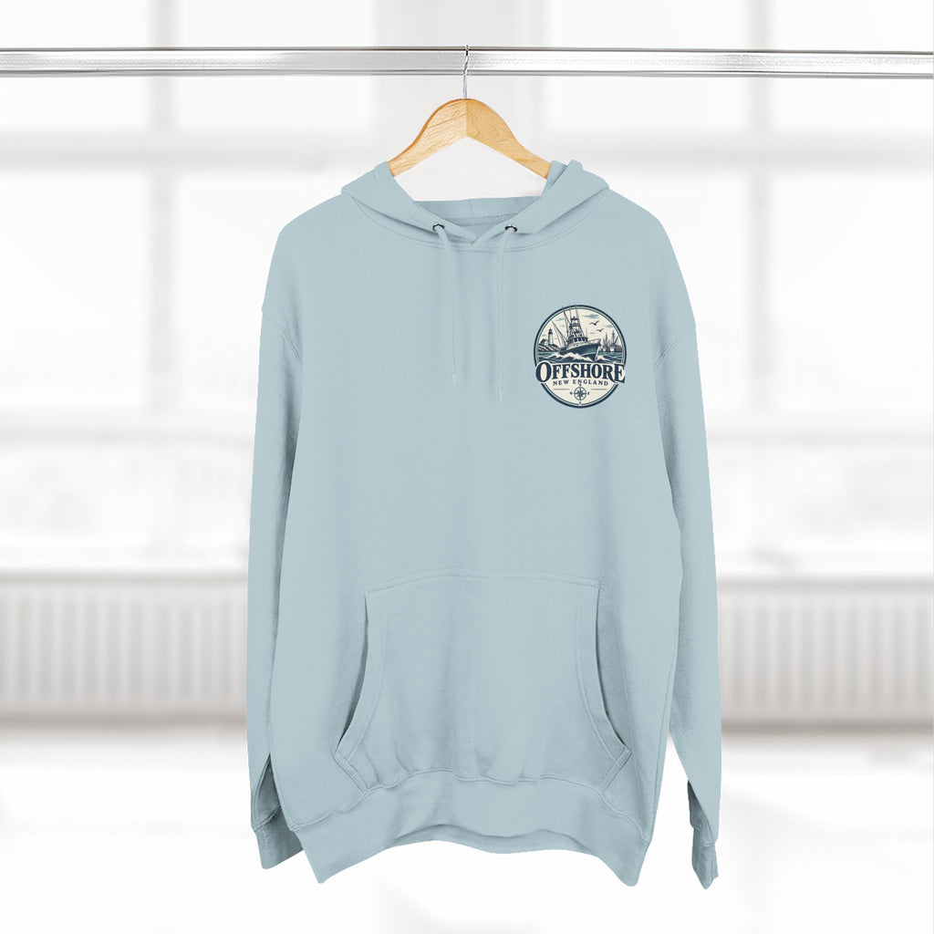 Offshore New England Hoodie — Nautical Fishing Boat Graphic