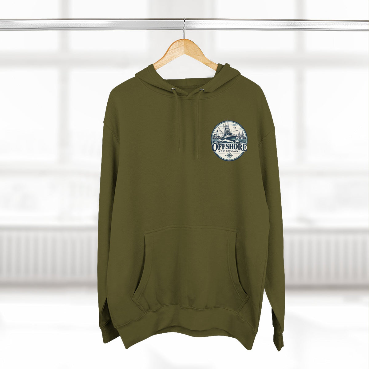 Offshore New England Hoodie — Nautical Fishing Boat Graphic