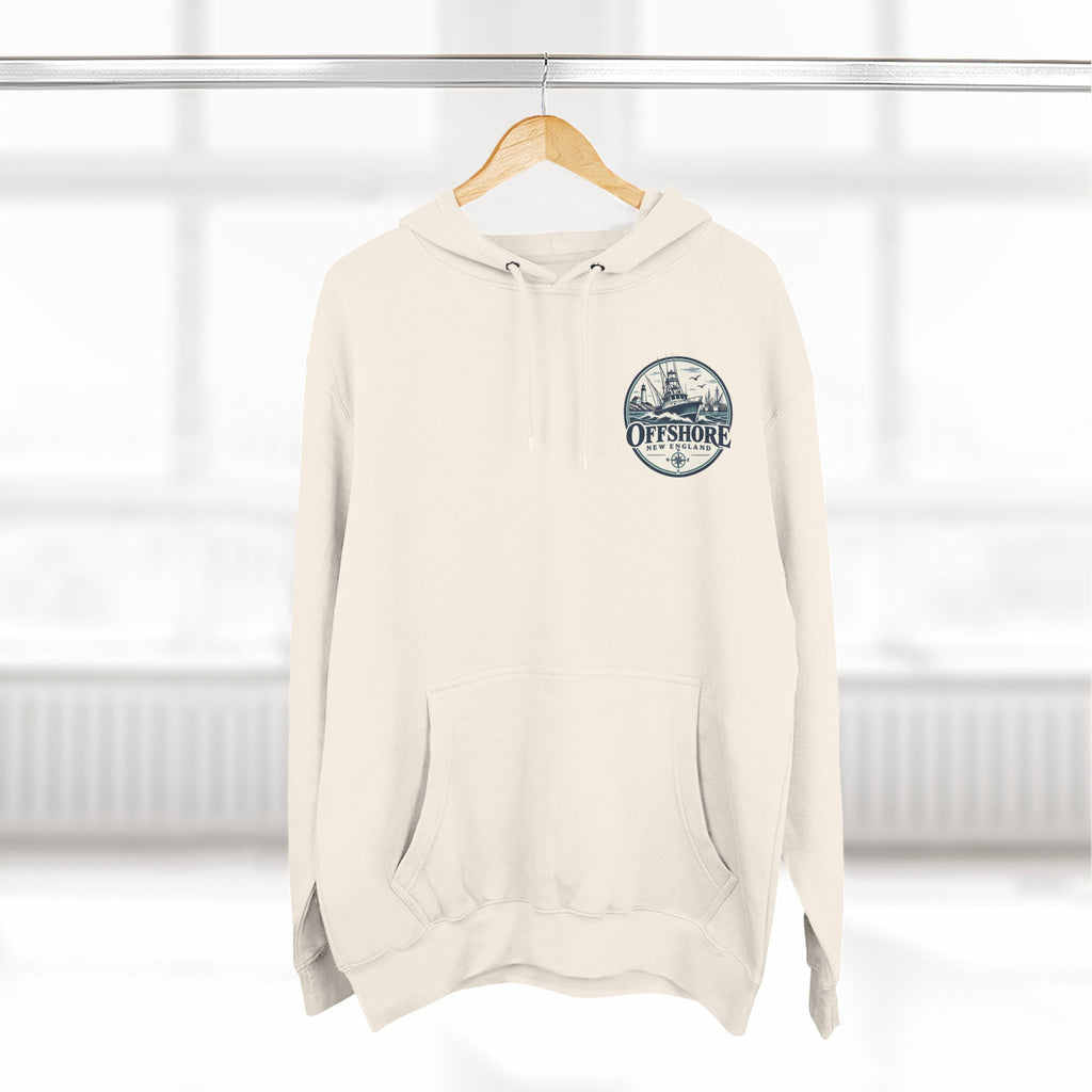 Offshore New England Hoodie — Nautical Fishing Boat Graphic