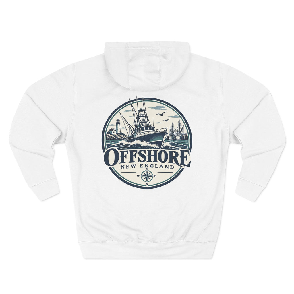 Offshore New England Hoodie — Nautical Fishing Boat Graphic